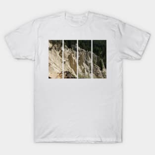 The incredible earth pyramids (Piramidi di Terra) in the Dolomites. Striking place in the Italian Alps. Sunny spring day T-Shirt